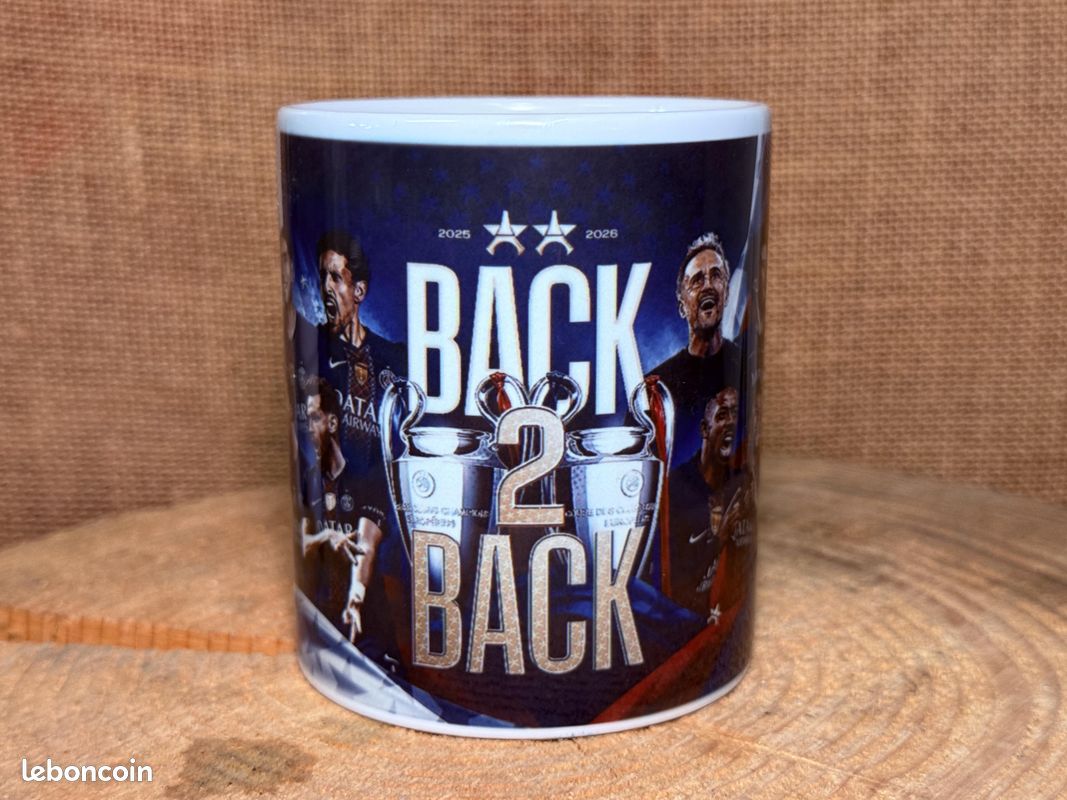 Mug Back 2 Back Ligue des champions 2026 - Effectif PSG 2026 (image 1)