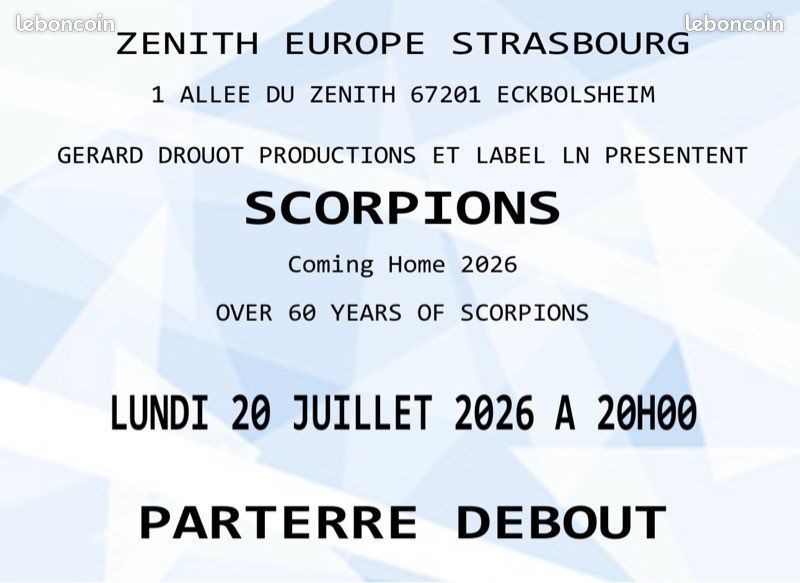 Scorpions au Zénith (image 1)