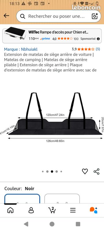 Extension de siège matelas voiture (image 2)