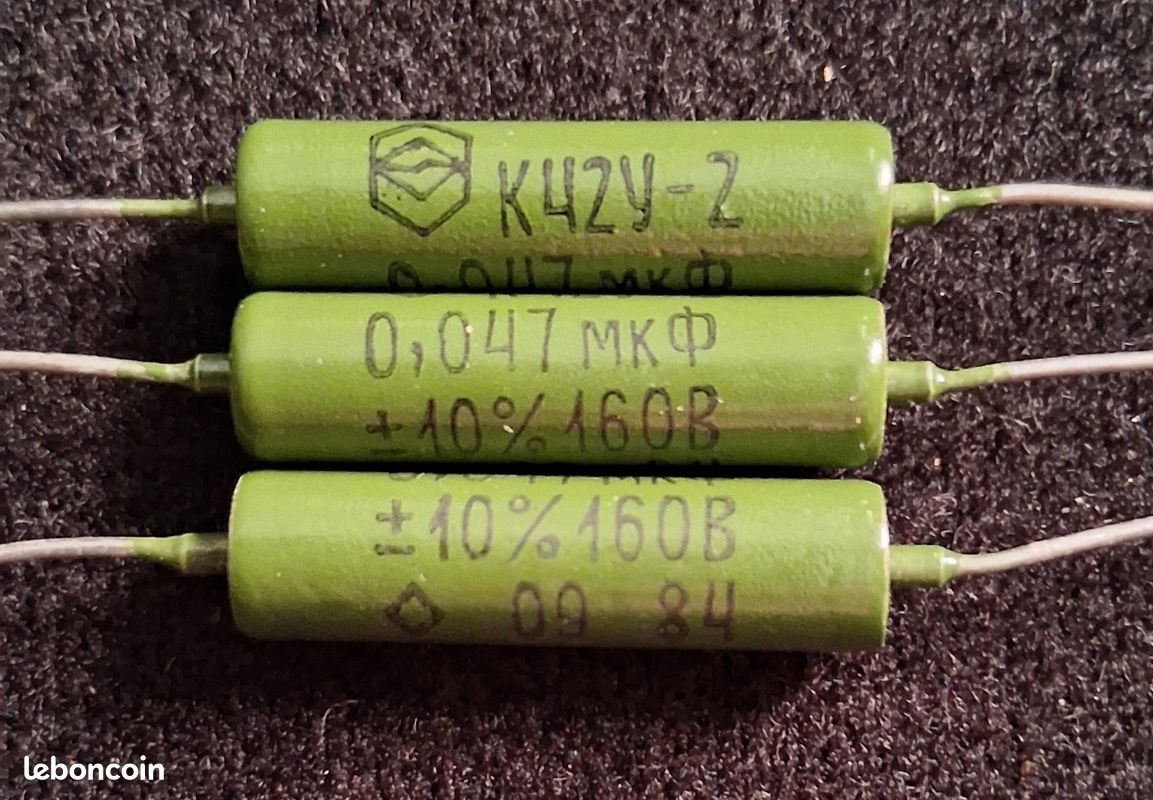 🎸 Condensateur PIO 47 nF Guitare (0,047μF) 160V - K42Y-2 NOS Militaire (image 1)