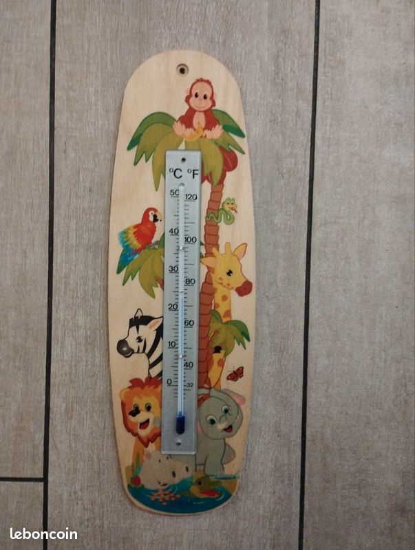 Thermomètre en bois chambre enfant (image 1)