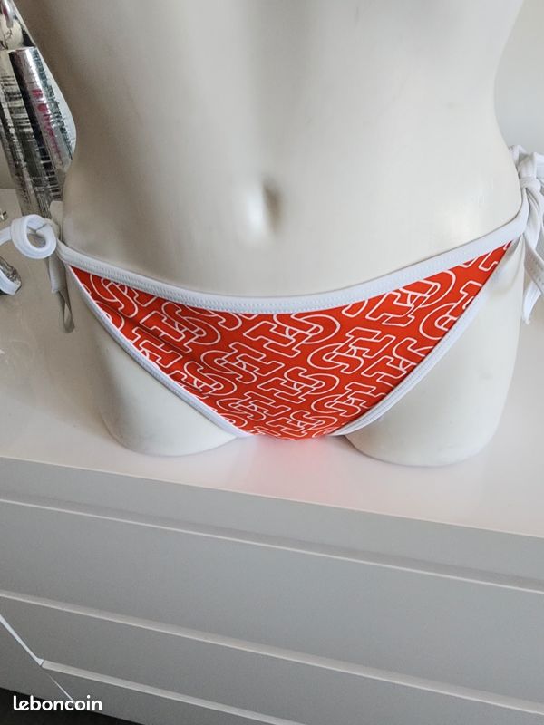Un maillot de bain imprimé 2 pièces orange imprimé taille 38/40 marque Jott (image 9)