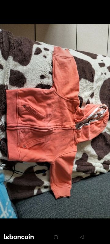 Gilet orange 12 mois obaibi (image 1)