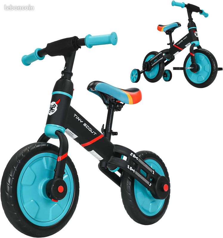 Draisienne état neuf UBRAVOO Tiny Scout Vélo d'équilibre pour Enfants , vélo 4 en 1 pour Enfants à partir de 3 Ans avec Roues et pédales d'entraînement,Cadre Sportif,Roues de 30 cm (image 1)
