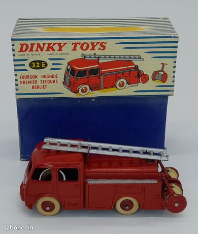 Dinky Toys 32E – Fourgon Incendie Berliet Premier Secours, Boîte D'origine, France