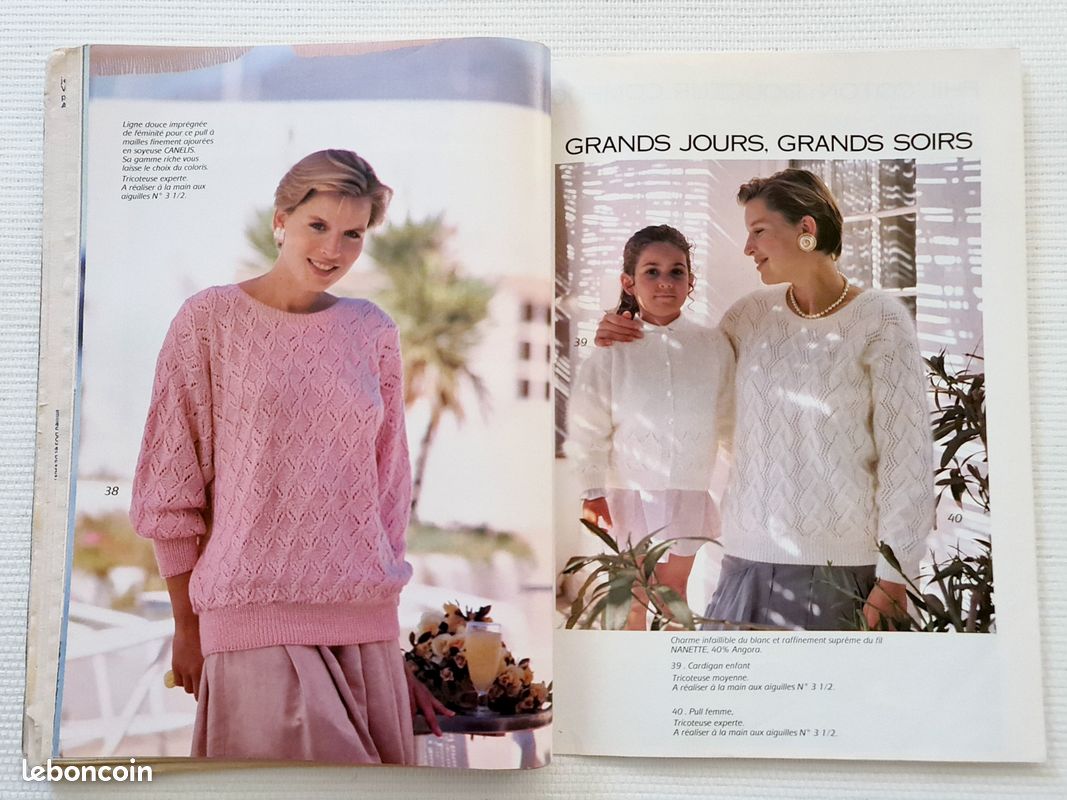 CATALOGUE ANCIEN laine tricot PHILDAR édition spéciale HOMMES - 1982 EUR 5,00 - PicClick FR