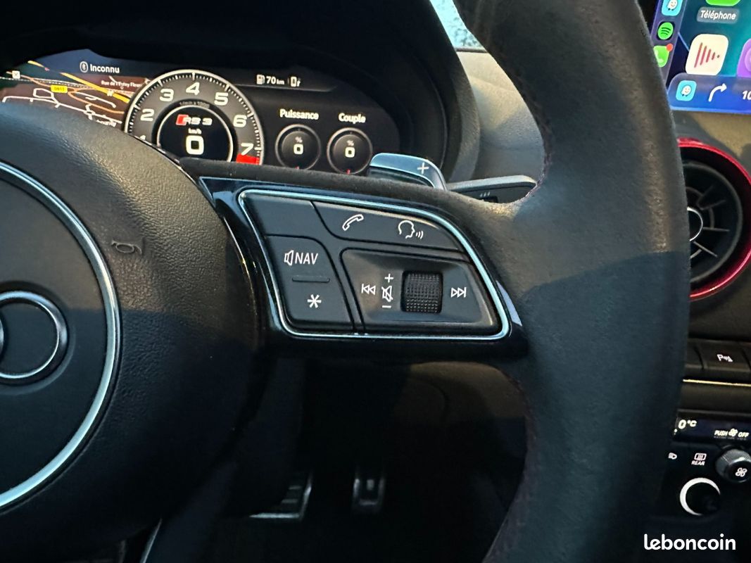 AUDI RS3 SPORTBACK Berline 2.5 TFSI DAZA 400 S tronic 7 Quattro Immat FR *Sieges RS / Toit ouvrant / Bang Olufsen (image 12)