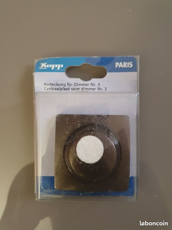 Bouton cache rotatif pour variateur de lumière Kopp Paris Couleur marron neuf (image 1)