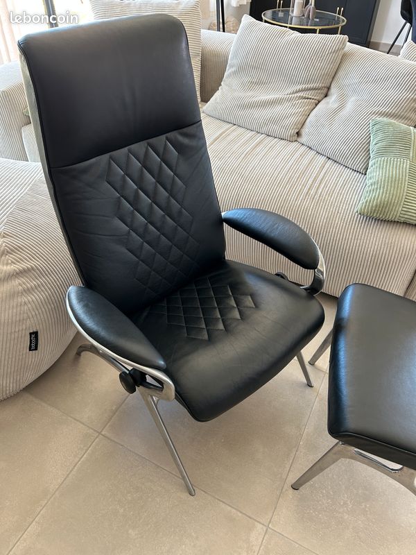 Fauteuil Stressless You + repose-pieds cuir (image 3)