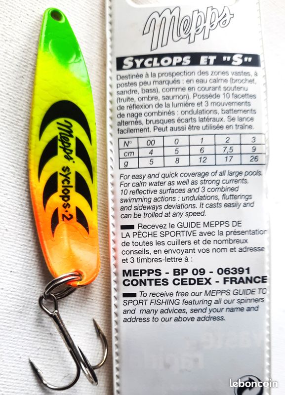 Cuillère Ondulante Mepps Syclops N°3 | 9cm 26g - Argent Rouge - Pour