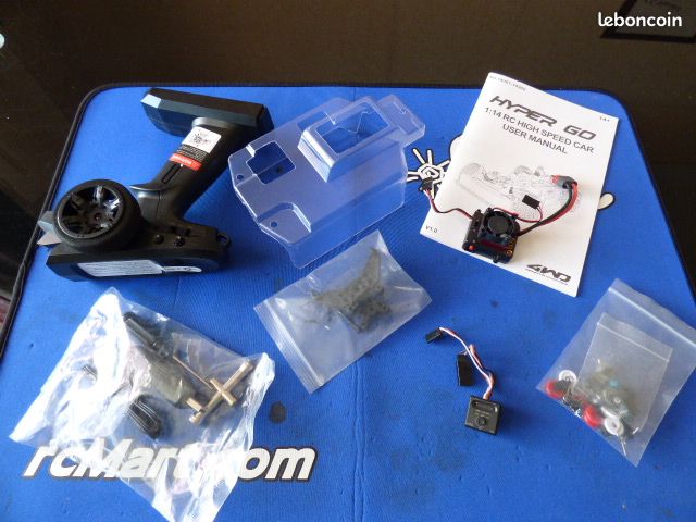JOYSOG Kit Pièces Métalliques Upgradées Pour MJX Hyper Go 1/14 14301/14302/14303 – Bras Oscillant + Barre De Direction (Rouge)