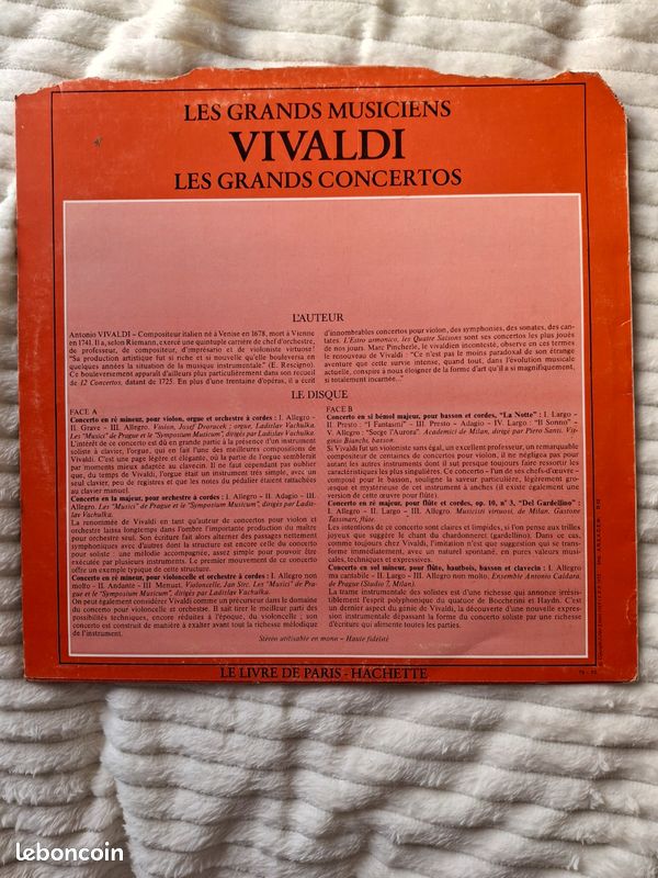 Disque vinyle Les Grands Musiciens n°10 (image 2)