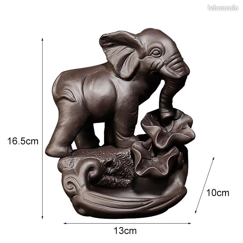 Brûleur D’encens En Forme D’éléphant Avec 10 Cônes D’encens (image 10)