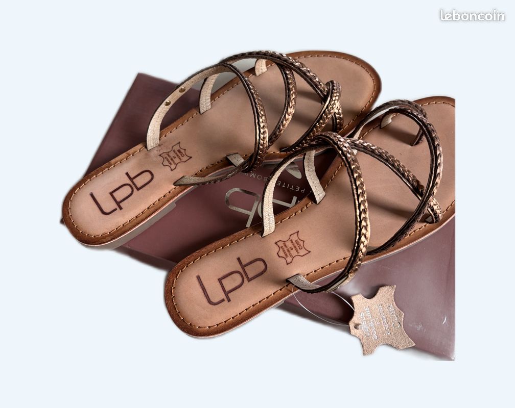 Tong Cuir Femme Tong Femme Lpb Tongs Cuir Taille 39 Les Petites