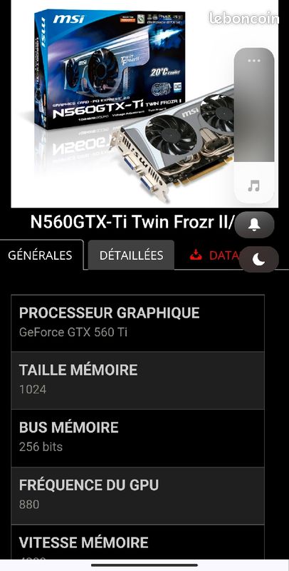 Carte graphique MSI GTX 560 ti twin frozr 2 (image 1)