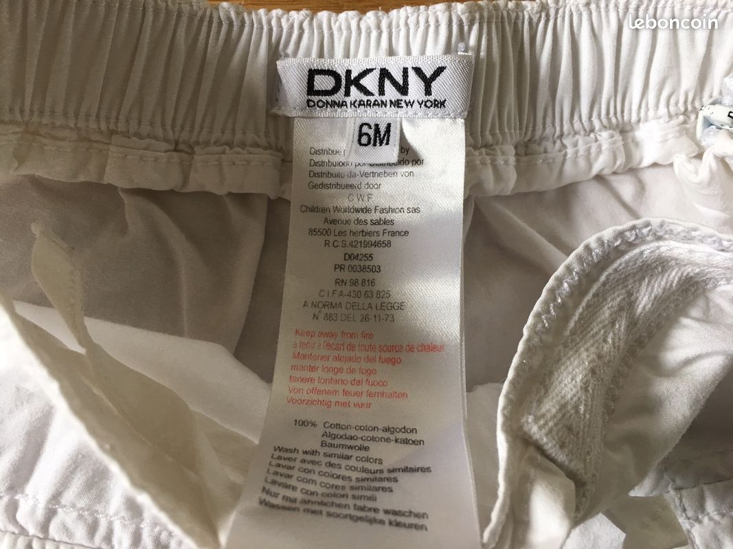 Short blanc DKNY NEUF VIR92 (image 2)
