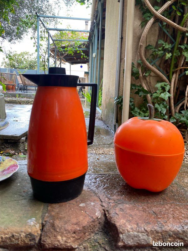 Thermos orange vintage en Bon état - Arts de la table