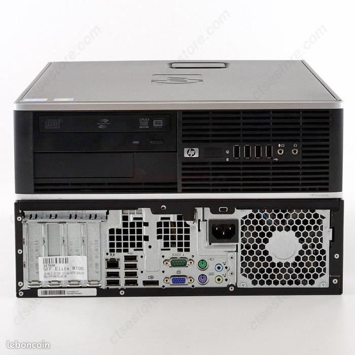 Ordinateur de bureau HP ELITE 8100 intel core i5 8 go ram 240 go disque dur ssd TFT 22 pc de bureau (image 3)