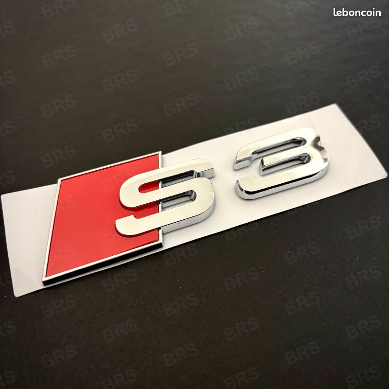 Badge Audi S3 8L 8P 8V A3 Chrome 10,5 X 3,7cm emblème Monogramme Neuf (image 3)