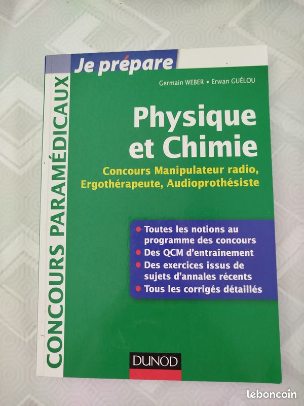 Concours paramédicaux : je prépare physique chimie (image 1)