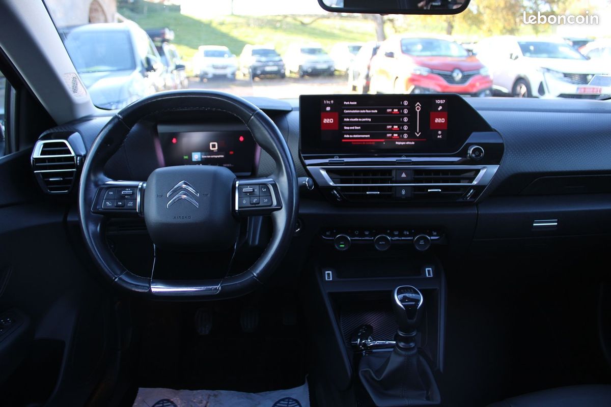 Citroen C4 PHASE SHINE BLUEHDI 110 CV BOITE 6V DIESEL CUIR TOIT OUVRANT CAMÉRA 360 GPS FULL LEDS (image 10)
