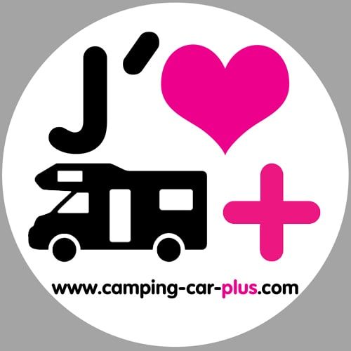 Autocollant Camping Car Plus j'aime - Équipement caravaning