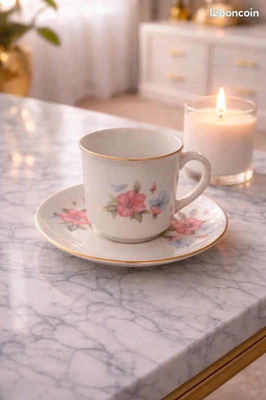 Lot Denby Pampas Vintage : 6 Pièces, Soucoupes Et Tasses à Café/thé, Marron, UK