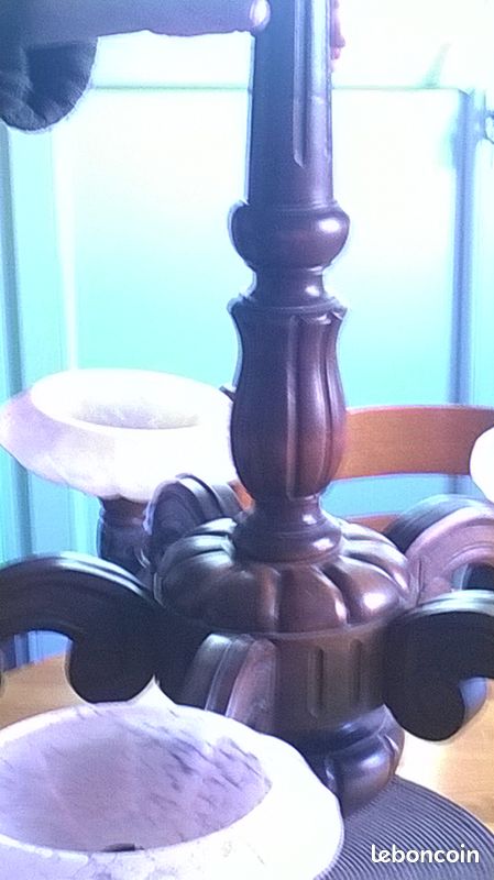 Lampe rustique 5 bras Chêne massif (image 3)