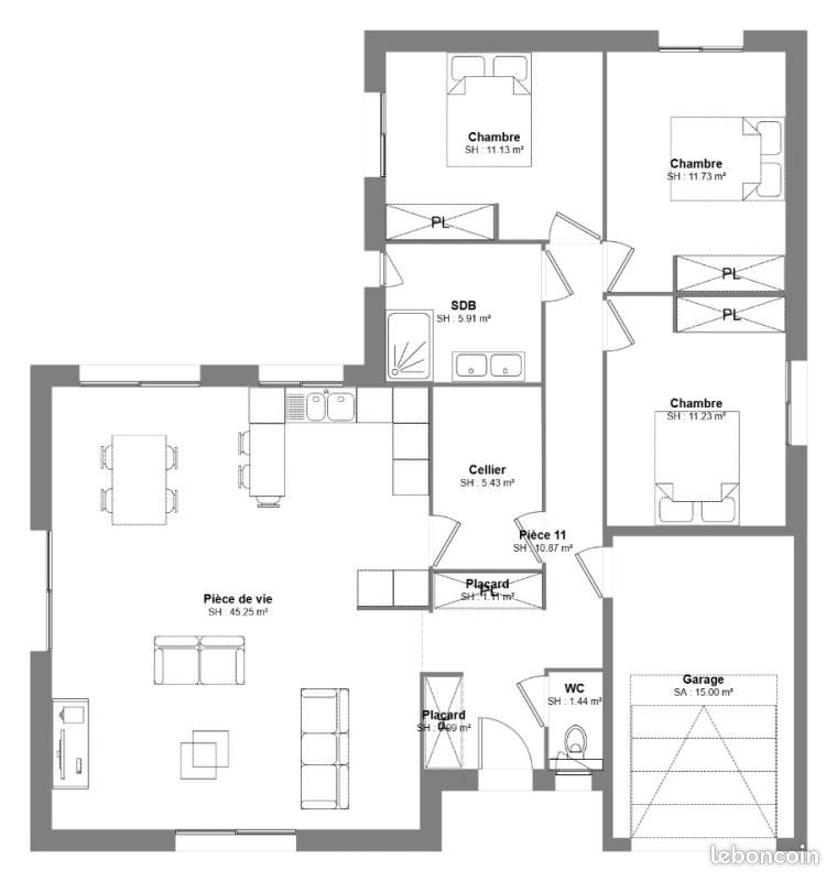 Maison 4 pièces 104 m² · à Charentilly · 104 m² · 356 000 €