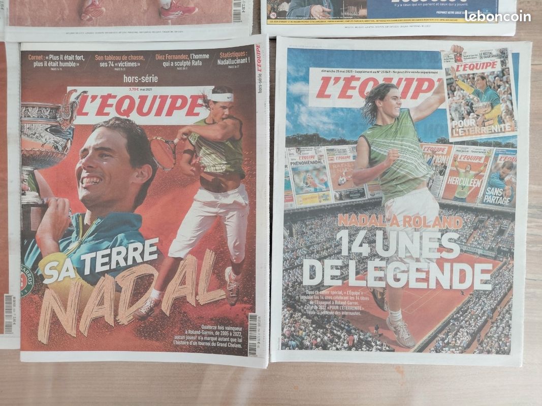 Journaux l'équipe tennis alcaraz djokovic fils nadal (image 1)