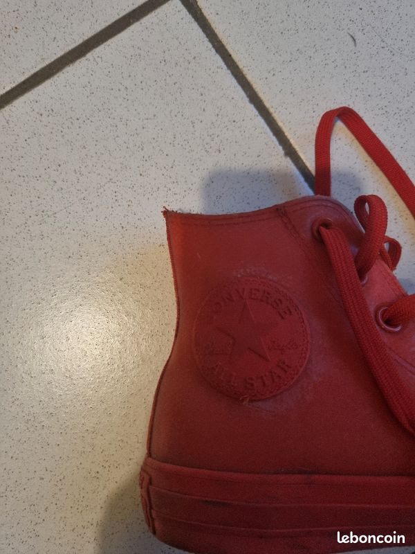 Converse hautes rouge T.37 (image 4)