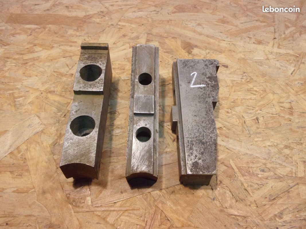 Jeux de 3 mors doux rapportés pour mandrin de tour a metaux (image 3)