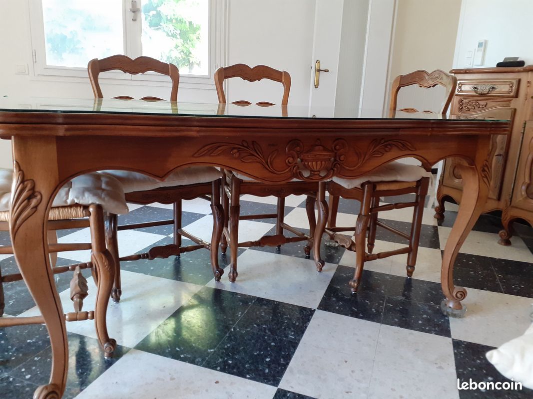 Table noyer massif + 6 chaises (image 2)