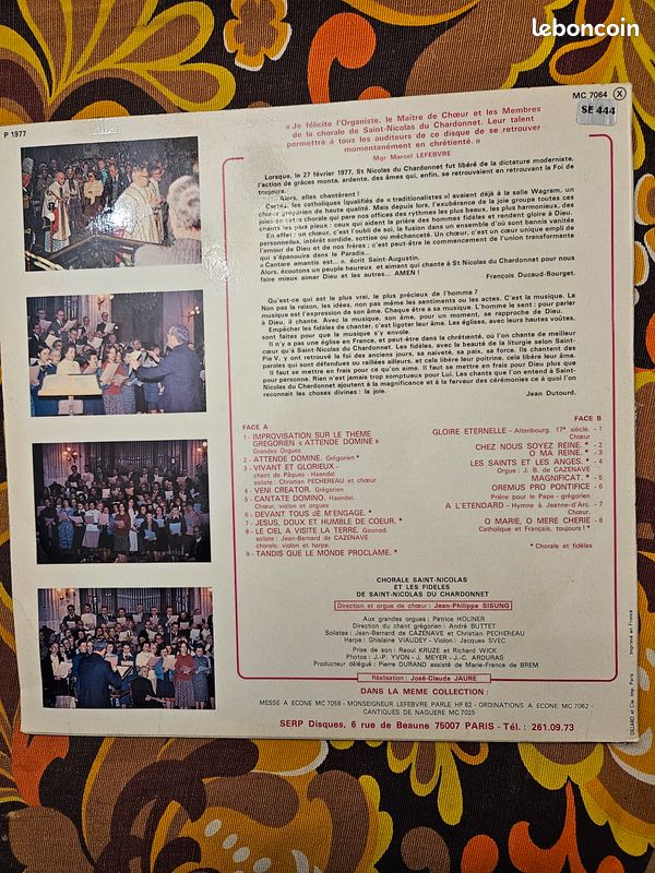 Vinyle 33T Chants catholiques traditionnels - Saint Nicolas du Chardonnet (image 2)