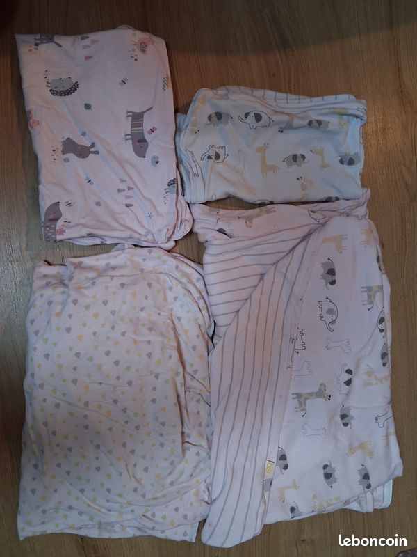 Lit bébé enfant modulable AUBERT + matelas bébé/enfant + ensembles de draps + couette + oreillers (image 8)