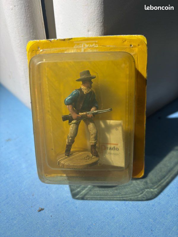 Figurine Composition Solido Belge Cowboy Sheriff Durso Chialu, Vintage