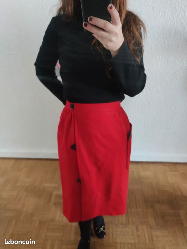 Jupe Courrèges laine et cachemire 36 vintage 90s (image 19)