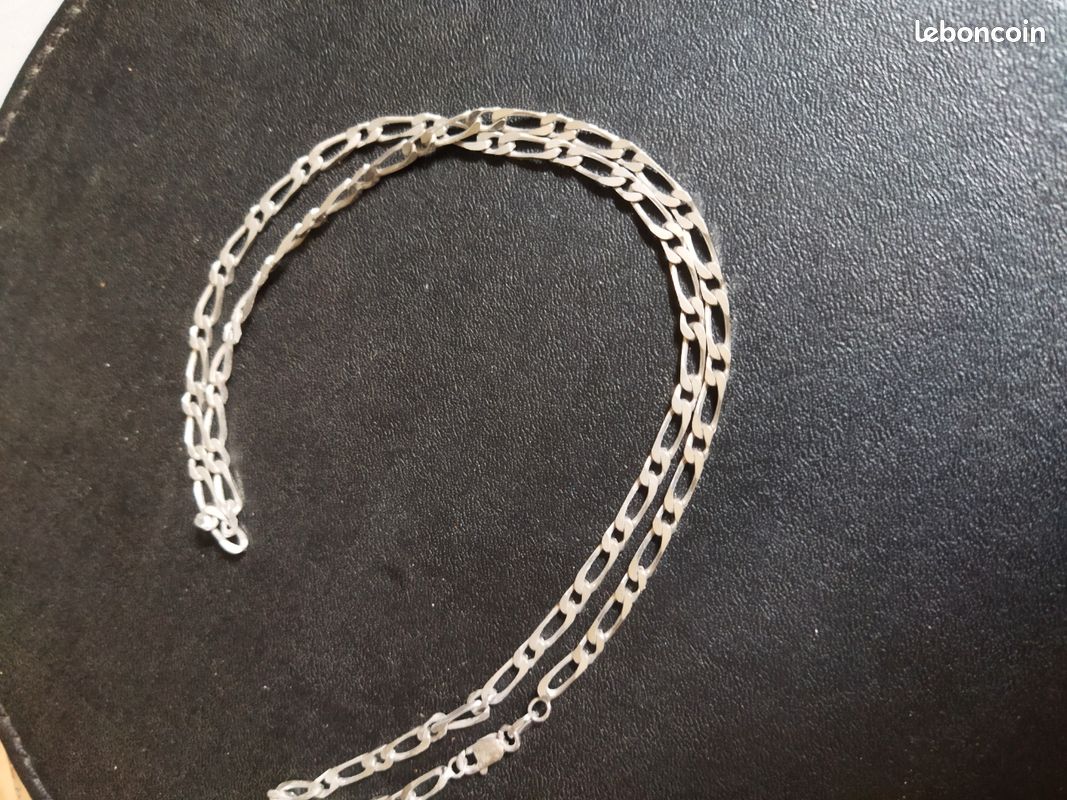 Chaîne En Argent 925 Maille Figaro - Neuf Avec étiquettes - Pour Homme Ou Femme