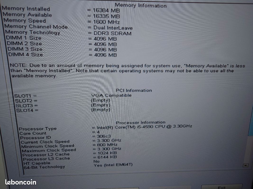 PC bureau Dell Optiplex 7020 - i5/16Gb/128Gb (image 5)