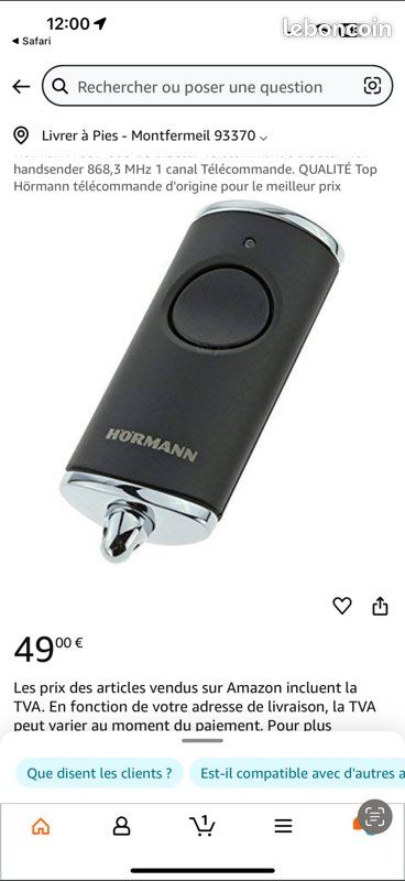 Télécommande HORSMANN HSE 1BS (image 2)