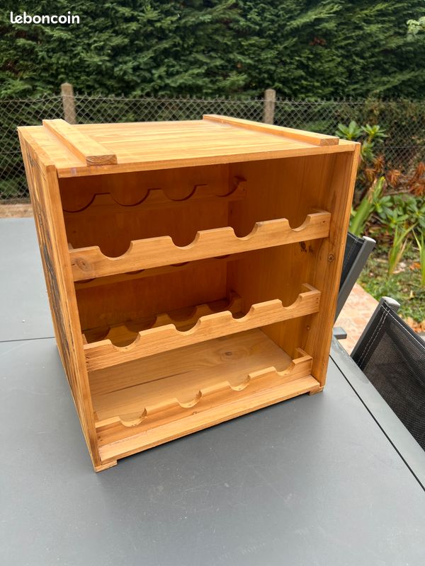 Meuble bois à bouteilles (image 2)