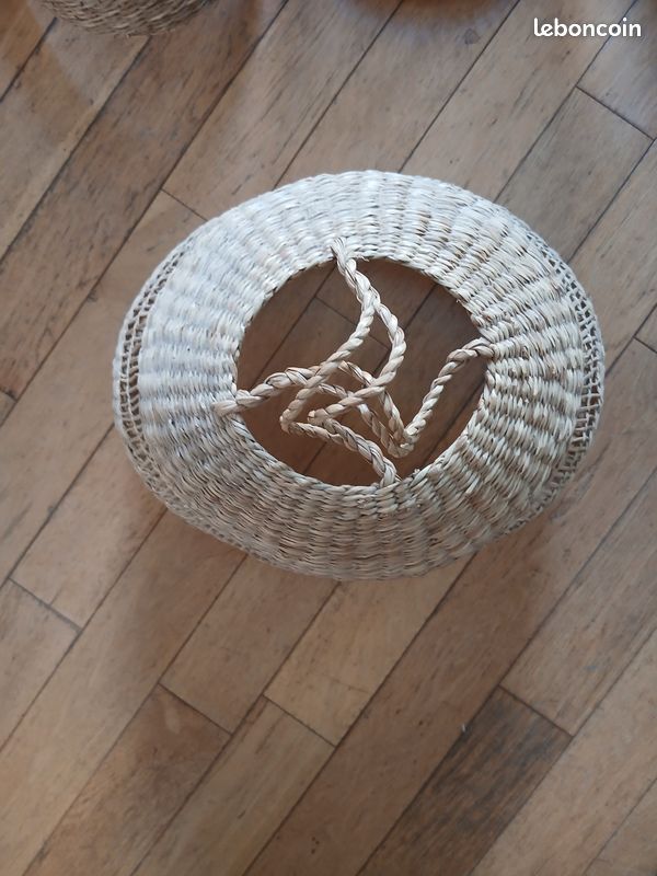 Plafonnier en rotin tressé et osier ( salon, chambres, entrée) (image 1)