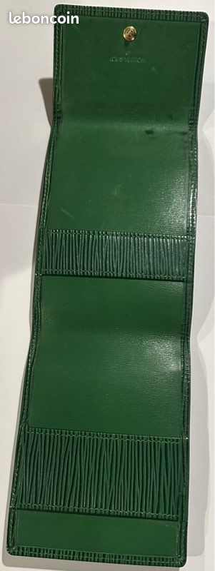 Porte-chéquiers Louis Vuitton cuir épi vert (image 2)