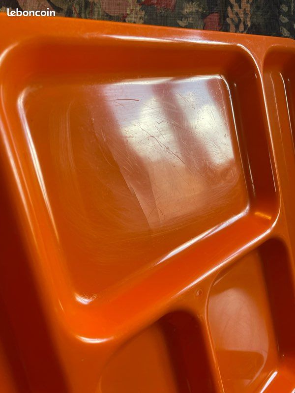 Plateau De Service Rectangulaire Orange 24x17,3 Cm – Plastique Robuste Pour Hôtel, Restaurant, Maison