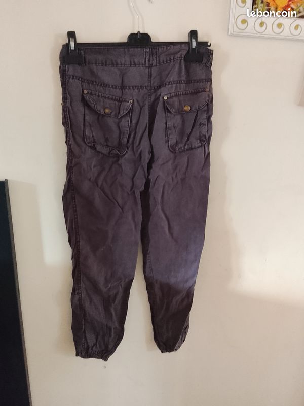 đ IdĂ©al pour cet Ă©tĂ© NAF NAF Taille 36 Pantalon fluide marron type sarouel en parfait Ă©tat đ (image 3)