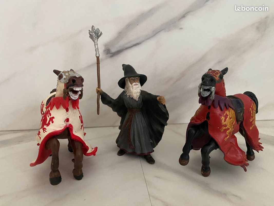 Lot Papo Chevaliers Médiévaux + Chevaux + Magicien + Catapulte – 24 pièces (image 10)