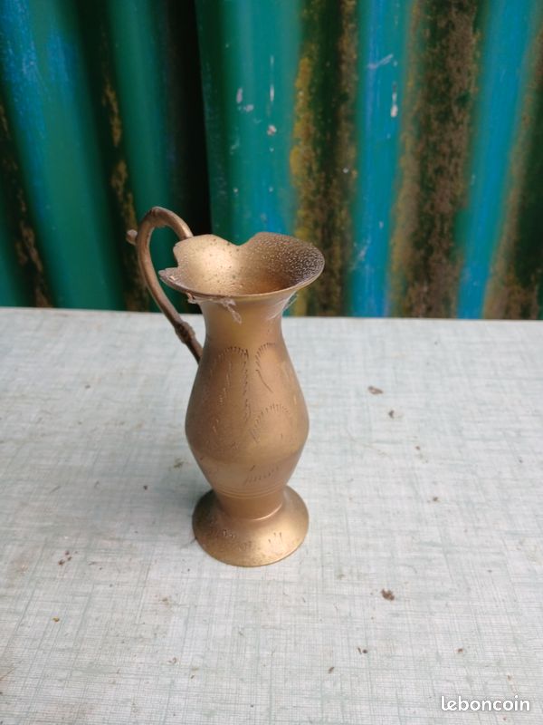 Petit Vase En Cuivre/laiton - Vintage - Bon état