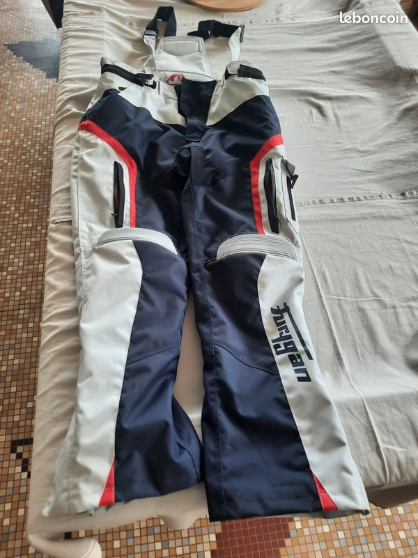Pantalon Furygan Apalaches Bleu Pearl Rouge XXXL Équipement moto - Main Image