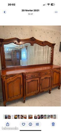 Buffet Bas Ancien En Merisier – Style Régence – Meuble Français Massif