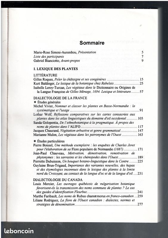 Dialectologie et litterature du domaine d oil occidental lexique des plantes morphosyntaxe linguistique vegetaux (image 2)
